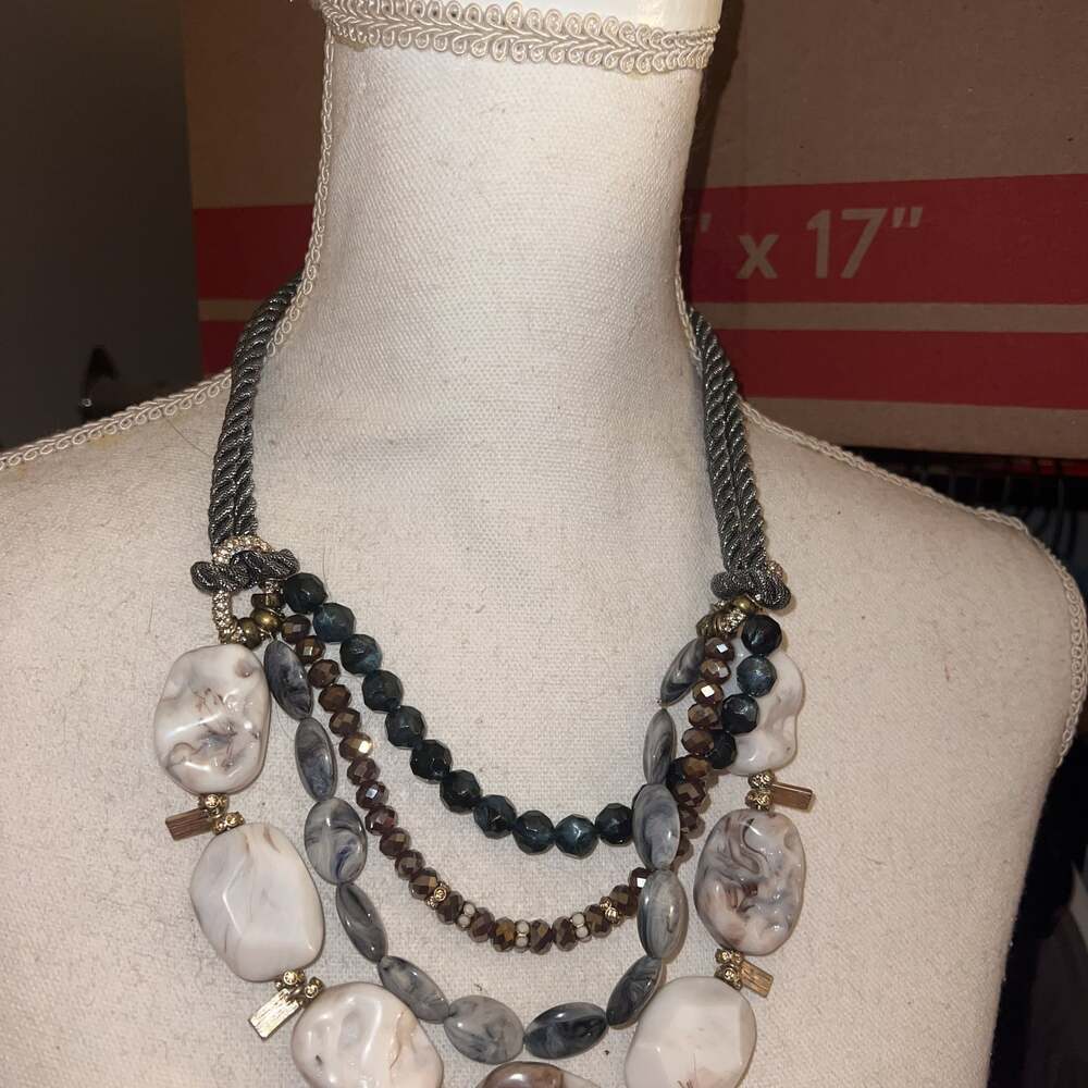 Chico's Vintage Boho Statement Bib Necklace